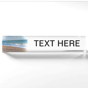 three birds on shore photo florida beach nameplate