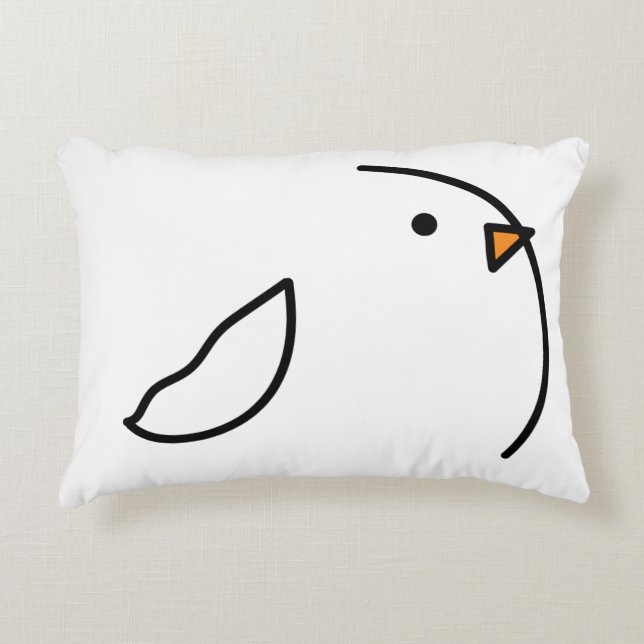 Three birds on the wire accent pillow (Front)