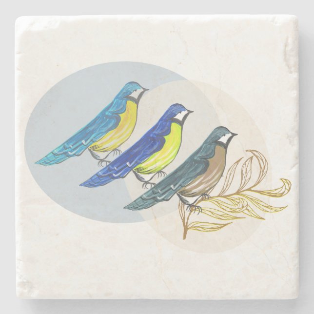 Three Birds Stone Coaster (Front)