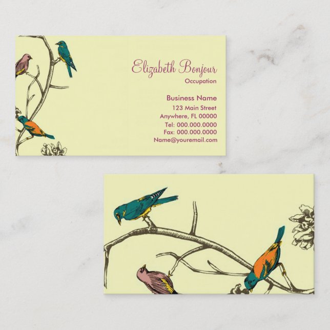 Three Birds Talking - Business Cards (Front/Back)