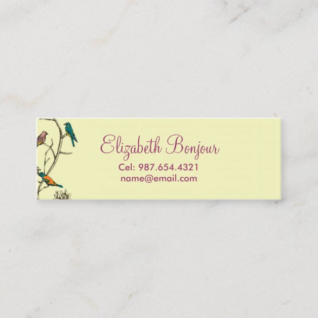 Three Birds Talking ~ Calling Cards (Front)