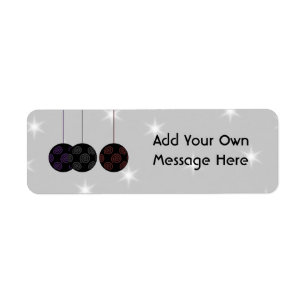 Three Black Christmas Baubles. Custom Text