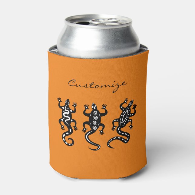 Three Black Lizards Thunder_Cove Southwest Style Can Cooler (Can Front)