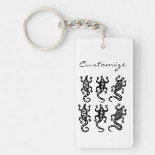 Three Black Lizards Thunder_Cove Southwest Style Keychain
