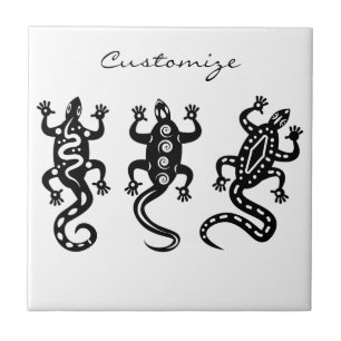 Three Black Lizards Thunder_Cove Southwest Style Tile