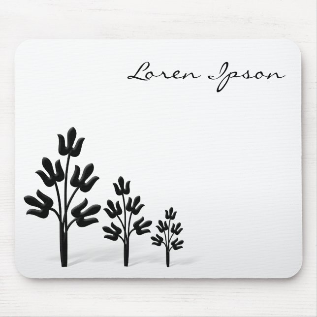 Three Black Trees Mouse Pad (Front)