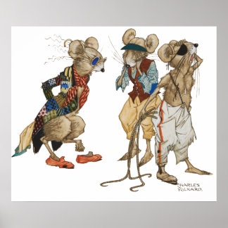 Three Blind Mice by Charles Folk Poster