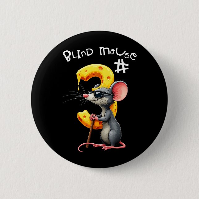 Three Blind Mice Matching Halloween Group Costume 2 Inch Round Button (Front)
