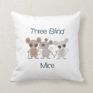 Three Blind Mice Throw Pillow
