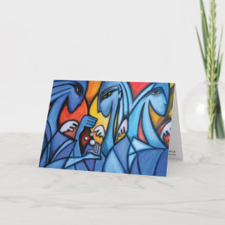 Three Blue Angels Greeting Card