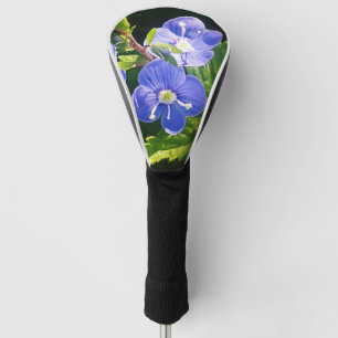 Three Blue Flowers  Golf Head Cover