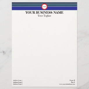 Three Blue Lines Letterhead