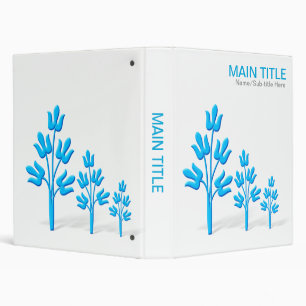 Three Blue Trees (1in) Binder