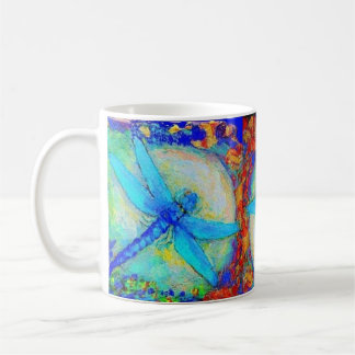 Three Blue "Zinger" dragonflies Coffee Mug
