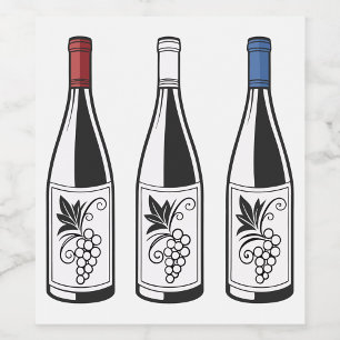 Three Bottles Food and Beverage Label Set