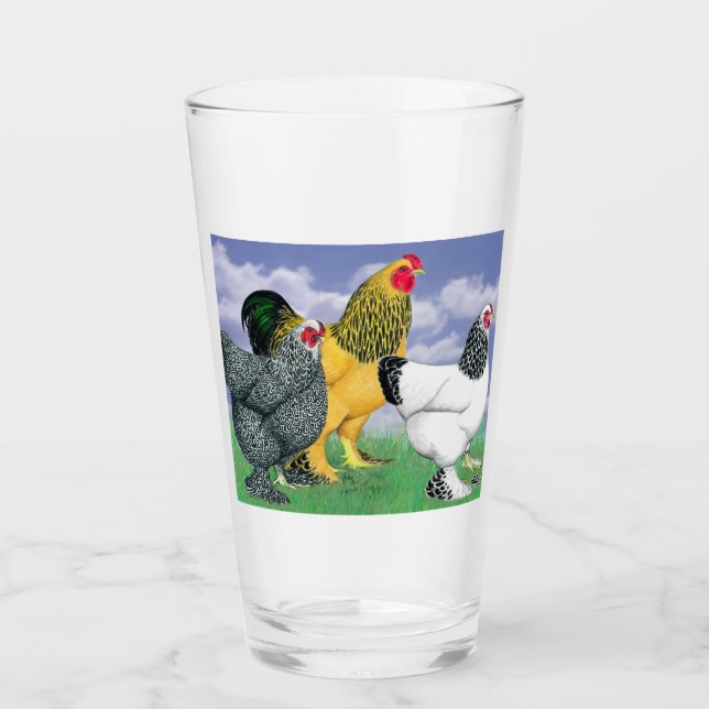 Three Brahmas Glass (Front)