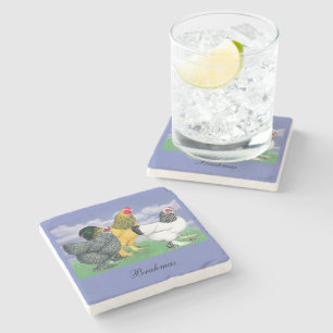 Three Brahmas Stone Coaster