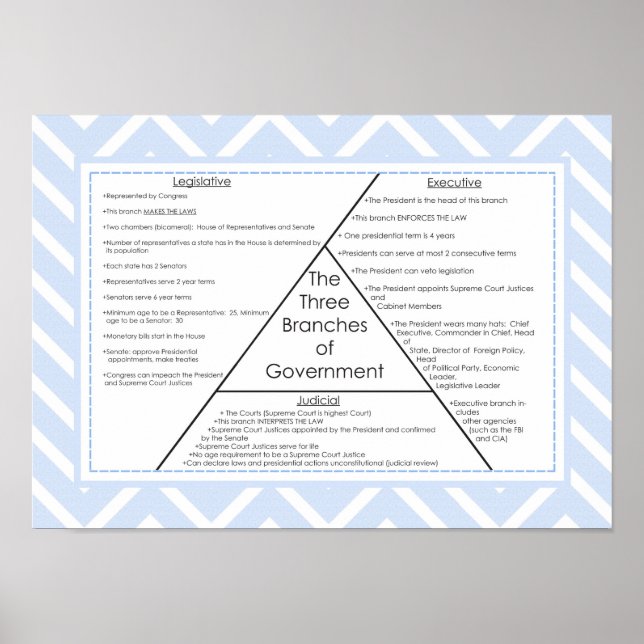 Three Branches of Government Poster (Front)