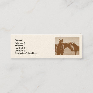 "Three Brown Horses" Customized Profile card