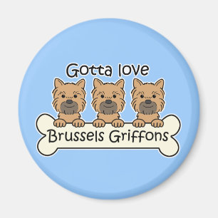 Three Brussels Griffons Magnet