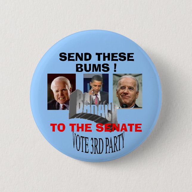 three bums 2 inch round button (Front)