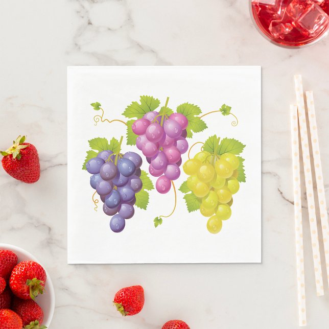 Three Bunches Of Grapes Napkin (Creator Uploaded)