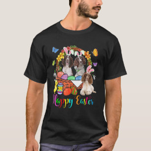 Three Bunny English Springer Spaniel In Easter Egg T-Shirt