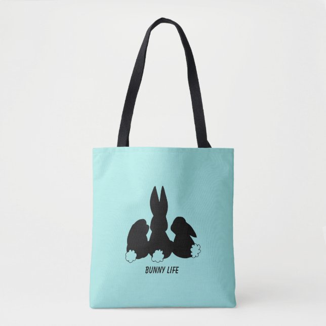 Three Bunny Rabbits Tote Bag (Front)