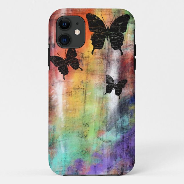Three Butterflies Case-Mate iPhone Case (Back)