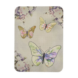 Three butterflies magnet