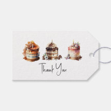 Three Cakes Thank You Gift Tags
