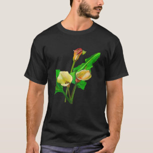 Three Calla Lilies Black Outline T-Shirt
