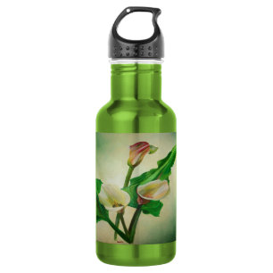 Three Calla Lilies Stunning Botanical Acrylic  532 Ml Water Bottle