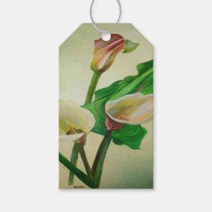 Three Calla Lilies Stunning Botanical Acrylic  Gift Tags