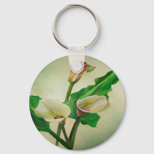 Three Calla Lilies Stunning Botanical Acrylic Keychain