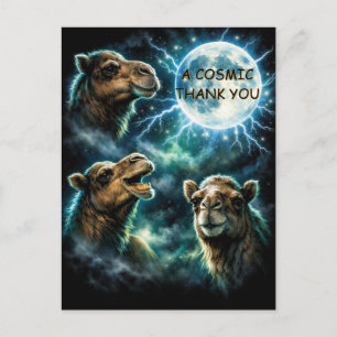 Three Camel Moon A Cosmic Thank You Postcard