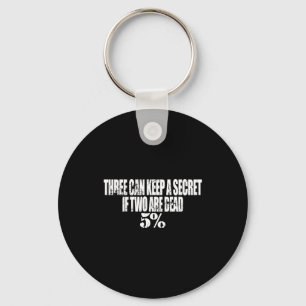 Three Can Keep A Secret If Two Are Dead 50% Funny Keychain