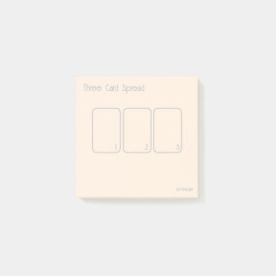 Three Card Tarot Spread (small, simple gold) Post-it Notes
