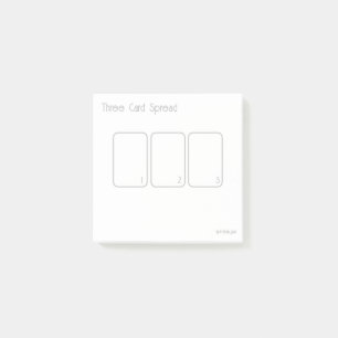 Three Card Tarot Spread (small, simple) Post-it Notes