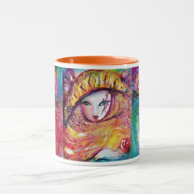 THREE CARNIVAL MASKS Venetian Masquerade Mug (Center)