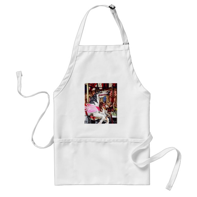 Three Carousel Horses Closeup Standard Apron (Front)