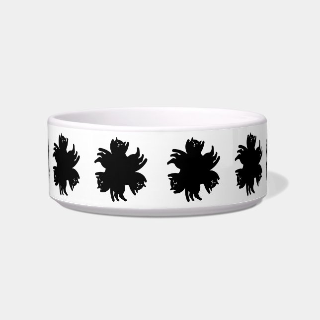 Three Cat Pattern. Chic. Cute. Cool Bowl (Front)