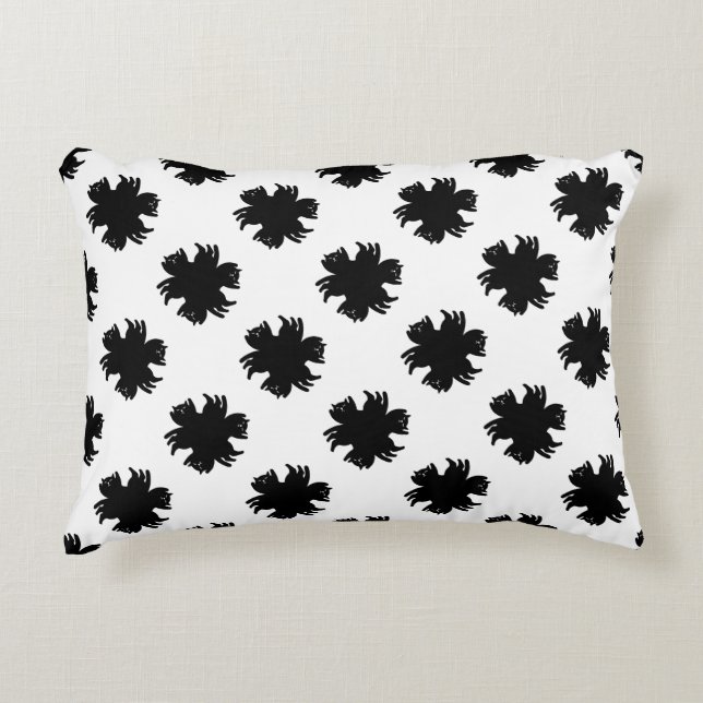 Three Cat Pattern. Chic. Cute. Cool Decorative Pillow (Front)