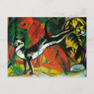 Three cats by Franz Marc Postcard