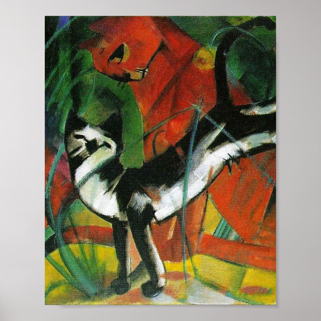 Three cats by Franz Marc Poster (Front)