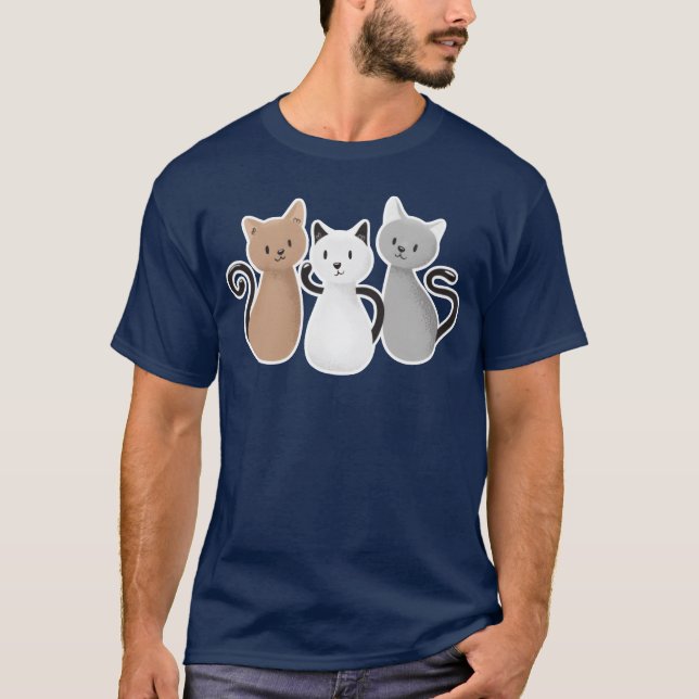 Three Cats gift T-Shirt (Front)