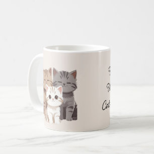 Three Cats' Image, Best Cat Mom Club, Coffee Mug