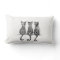 Three Cats in a Row Pillow in a Design