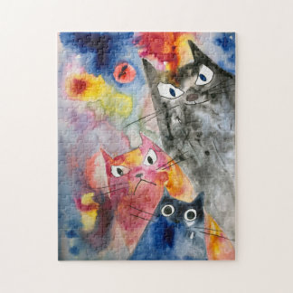 three cats jigsaw puzzle