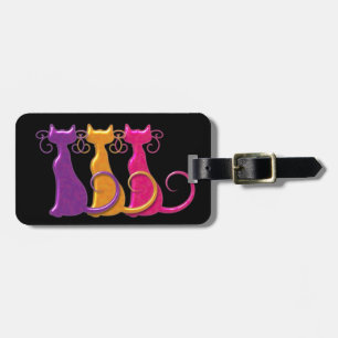 Three Cats Luggage Tags